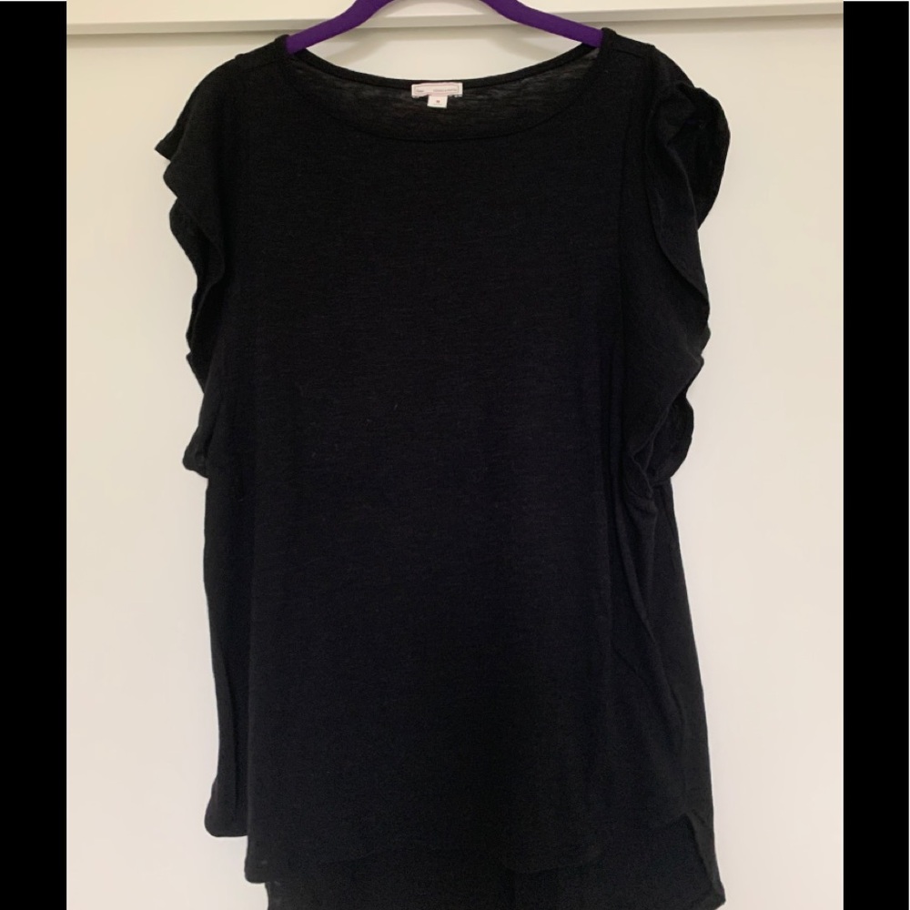 GAP ruffled cap-sleeve top